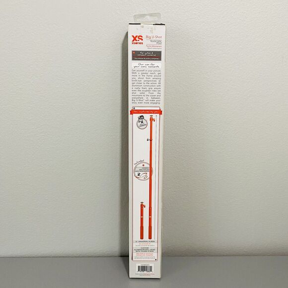 XSORIES Big U-Shot 37" Telescoping Camera Pole Go Pro Tripod Mount Orange - Picture 2 of 3